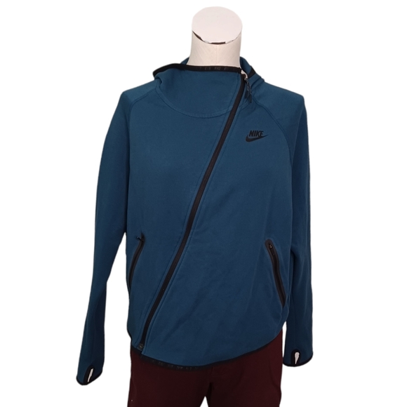 NIKE • Large hoodie full zip almost teal outdoor Fall exercise women's - Picture 1 of 8